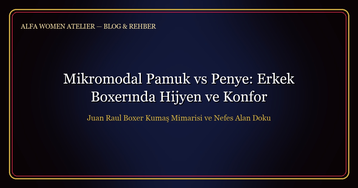 Mikromodal Pamuk vs Penye: Erkek Boxerında Hijyen ve Konfor Mimarisi