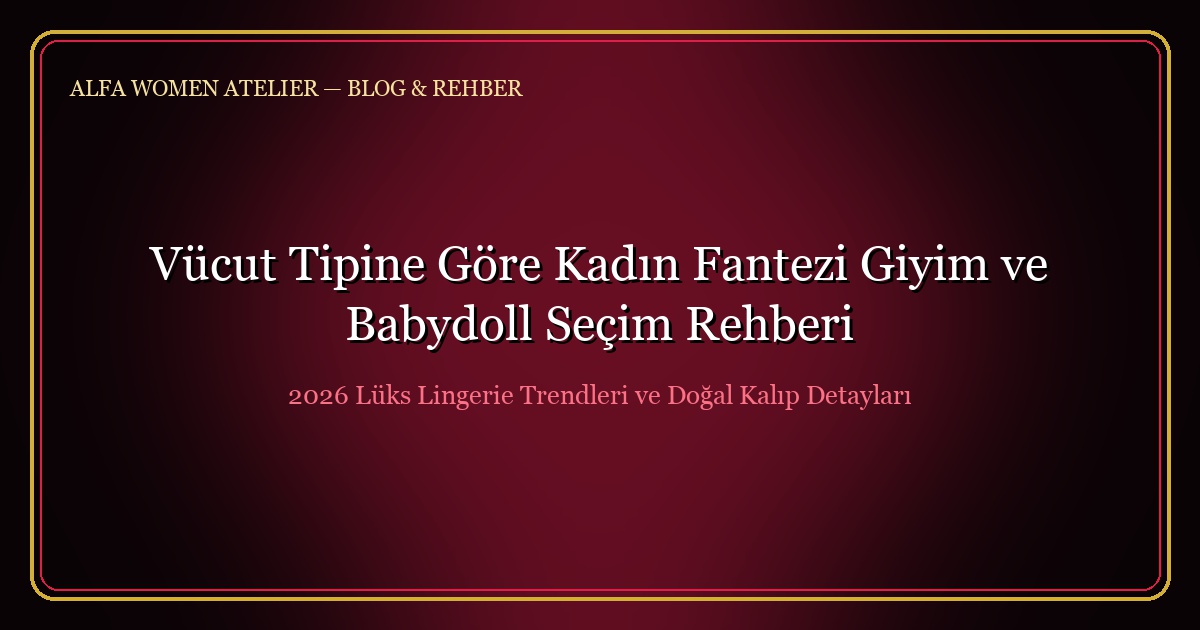 Vücut Tipine Göre Kadın Fantezi Giyim ve Babydoll Seçim Rehberi