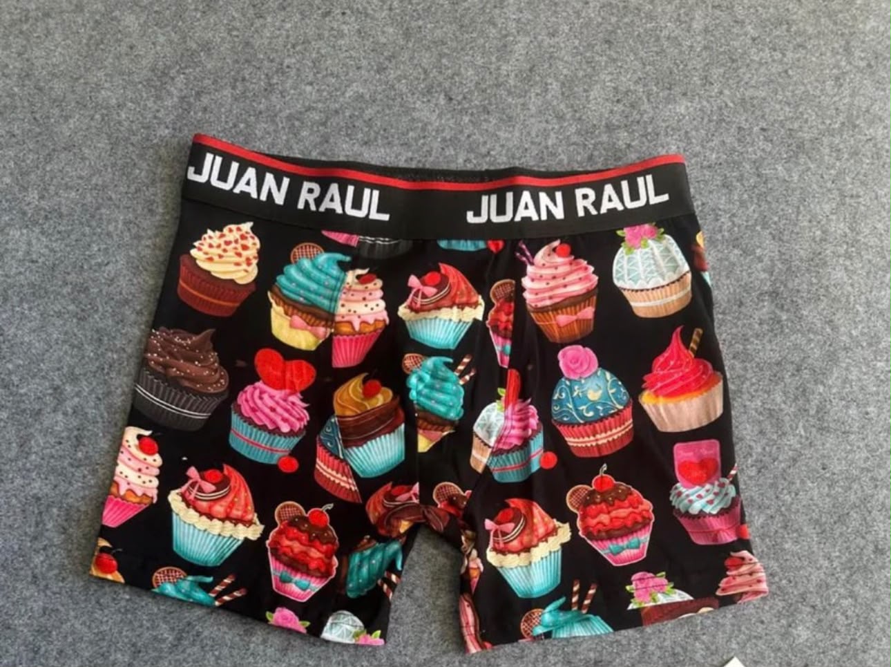Juan Raul Renkli Cupcake & Muffin Desenli Erkek Boxer