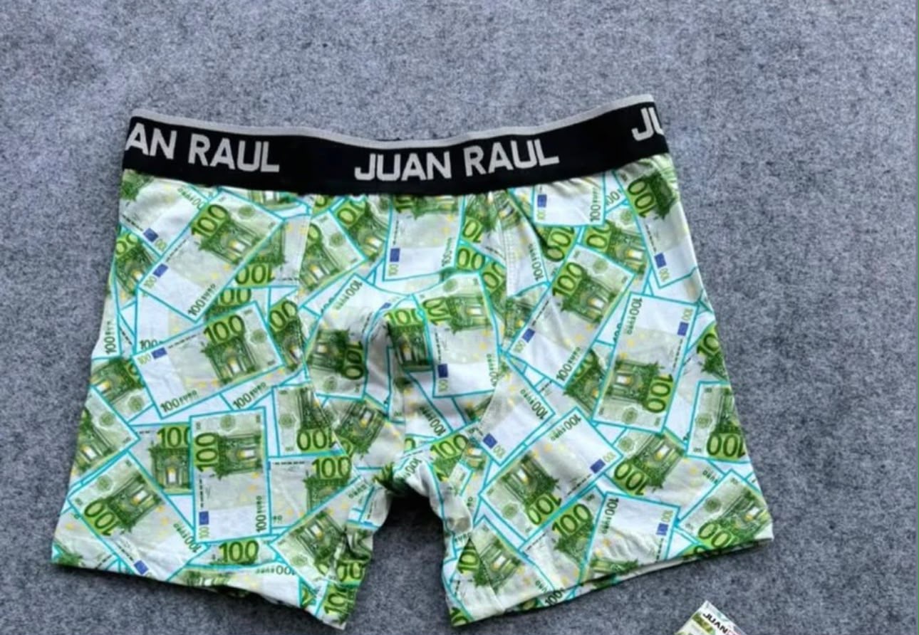 Juan Raul 100 Euro Para Desenli Erkek Boxer