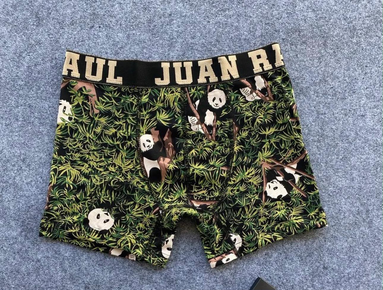 Juan Raul Bambu Ormanı Panda Desenli Erkek Boxer